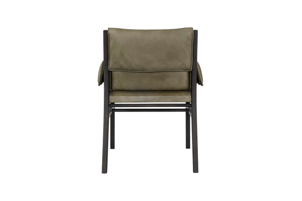 Moderner Stuhl mit Lederarmlehne und Holzrahmen | Modell CELIO